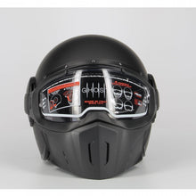 Carica l&#39;immagine nel visualizzatore di Gallery, -Caberg Ghost Matt Black - Casco Moto Cafe Racer  Casco Jet Visiera Componibile