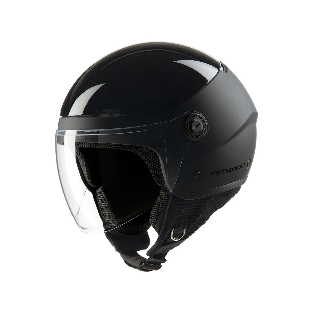 Casco Demi-Jet doppia Visiera Tucano Urbano EL POP colore GRIGIO CARBONE OPACO *
