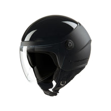 Carica l&#39;immagine nel visualizzatore di Gallery, Casco Demi-Jet doppia Visiera Tucano Urbano EL POP colore GRIGIO CARBONE OPACO *