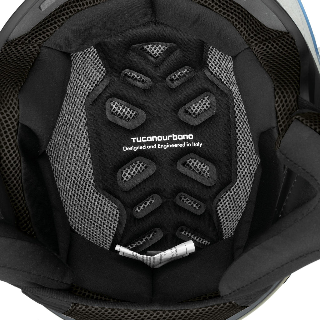 Casco Demi-Jet doppia Visiera Tucano Urbano EL POP colore GRIGIO CARBONE OPACO *