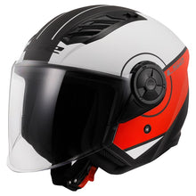 Carica l&#39;immagine nel visualizzatore di Gallery, LS2 AIRFLOW 2 OF616 COVER MATT WHITE RED CASCO JET VISIERA