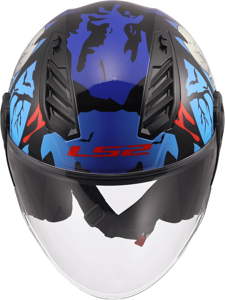 LS2 AIRFLOW 2 ZOMBIE OF616 Casco Jet Visiera *