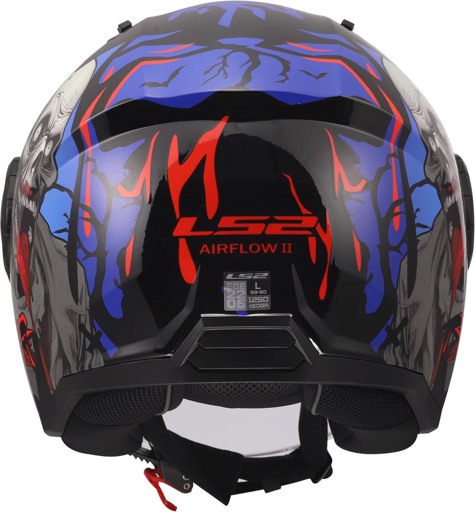 LS2 AIRFLOW 2 ZOMBIE OF616 Casco Jet Visiera *
