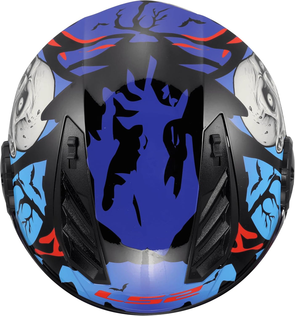 LS2 AIRFLOW 2 ZOMBIE OF616 Casco Jet Visiera *