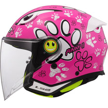 Carica l&#39;immagine nel visualizzatore di Gallery, CASCO BAMBINO/JUNIOR LS2 FUNNY II PAWS PINK