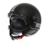 * MOMO DESIGN FIGHTER EVO MATT BLACK/SILVER DOPPIA VISIERA