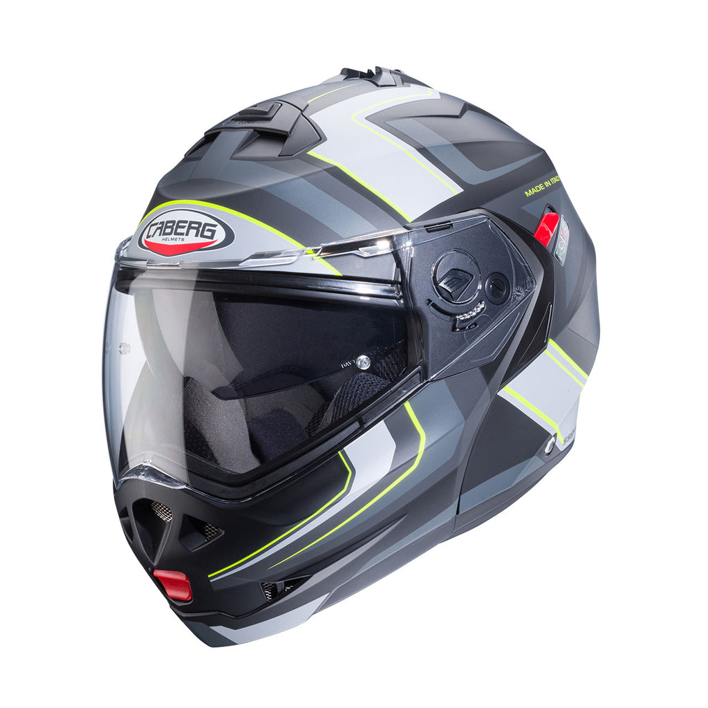 CASCO APRIBILE MODULARE CABERG DUKE X TOUR MATT BLACK YELLOW ANTRACITE