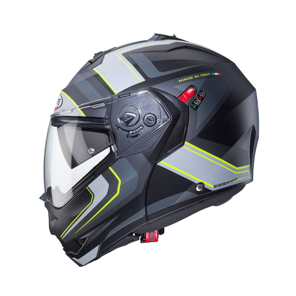 CASCO APRIBILE MODULARE CABERG DUKE X TOUR MATT BLACK YELLOW ANTRACITE