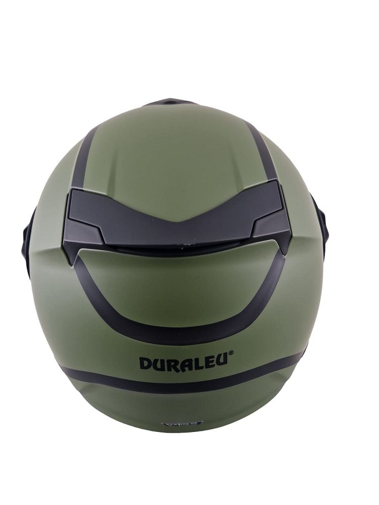 DURALEU STRADA Casco jet visiera - Verde Militare Opaco *