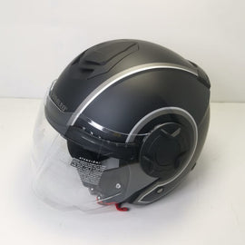 DURALEU STRADA Casco jet visiera - Nero Opaco *