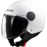 LS2 Sphere 2 OF558 Casco jet visiera - Solid Gloss White *