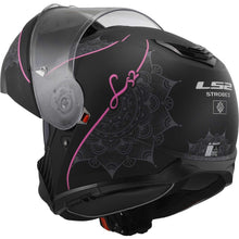 Carica l&#39;immagine nel visualizzatore di Gallery, LS2 Strobe 2 FF908 -  Matt Black Pink- Casco Modulare *