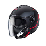 Caberg Riviera V4X  - Geo Matt Black RED Antracite - Casco Jet Doppia Visiera *