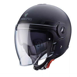 CABERG UPTOWN - MATT BLACK - CASCO JET DOPPIA VISIERA *
