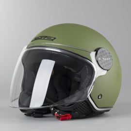 LS2 Sphere Lux Verde Militare Opaco Casco Jet Visiera - OF558 *
