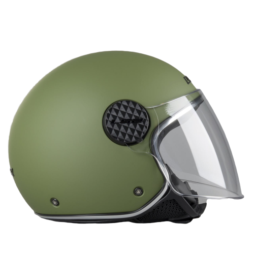 LS2 Sphere Lux Verde Militare Opaco Casco Jet Visiera - OF558