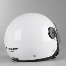 Carica l&#39;immagine nel visualizzatore di Gallery, LS2 Sphere Lux Gloss White - Casco Jet Visiera OF558 *