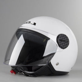 LS2 Sphere Lux Gloss White - Casco Jet Visiera OF558 *