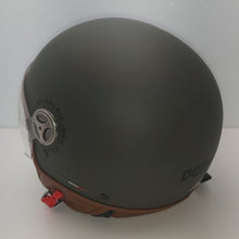 Carica l&#39;immagine nel visualizzatore di Gallery, * Duraleu Easy - Verde Militare Opaco / Military Green  Casco Jet Visiera Vintage Misura S