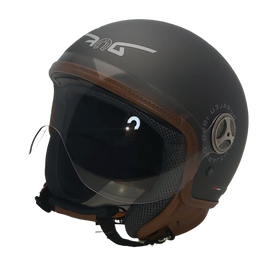 * Duraleu Easy - Matt Titanium -  Casco Jet Visiera Vintage