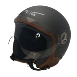 * Duraleu Easy - Matt Titanium -  Casco Jet Visiera Vintage