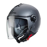 Caberg Riviera V4 Matt Gun Metal - Casco Jet Doppia Visiera *