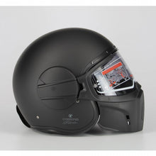 Carica l&#39;immagine nel visualizzatore di Gallery, * Caberg Ghost X Matt Black - Casco Moto Cafe Racer  Casco Jet Visiera Componibile