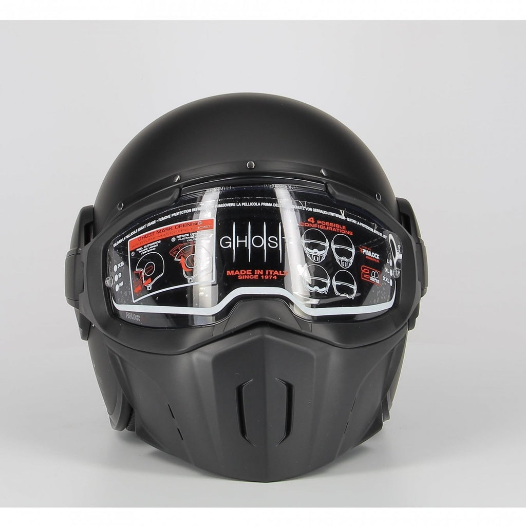 * Caberg Ghost X Matt Black - Casco Moto Cafe Racer  Casco Jet Visiera Componibile
