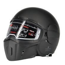 Carica l&#39;immagine nel visualizzatore di Gallery, * Caberg Ghost X Matt Black - Casco Moto Cafe Racer  Casco Jet Visiera Componibile