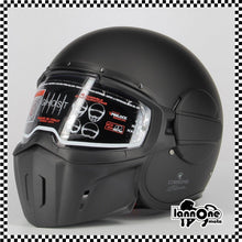 Carica l&#39;immagine nel visualizzatore di Gallery, * Caberg Ghost X Matt Black - Casco Moto Cafe Racer  Casco Jet Visiera Componibile