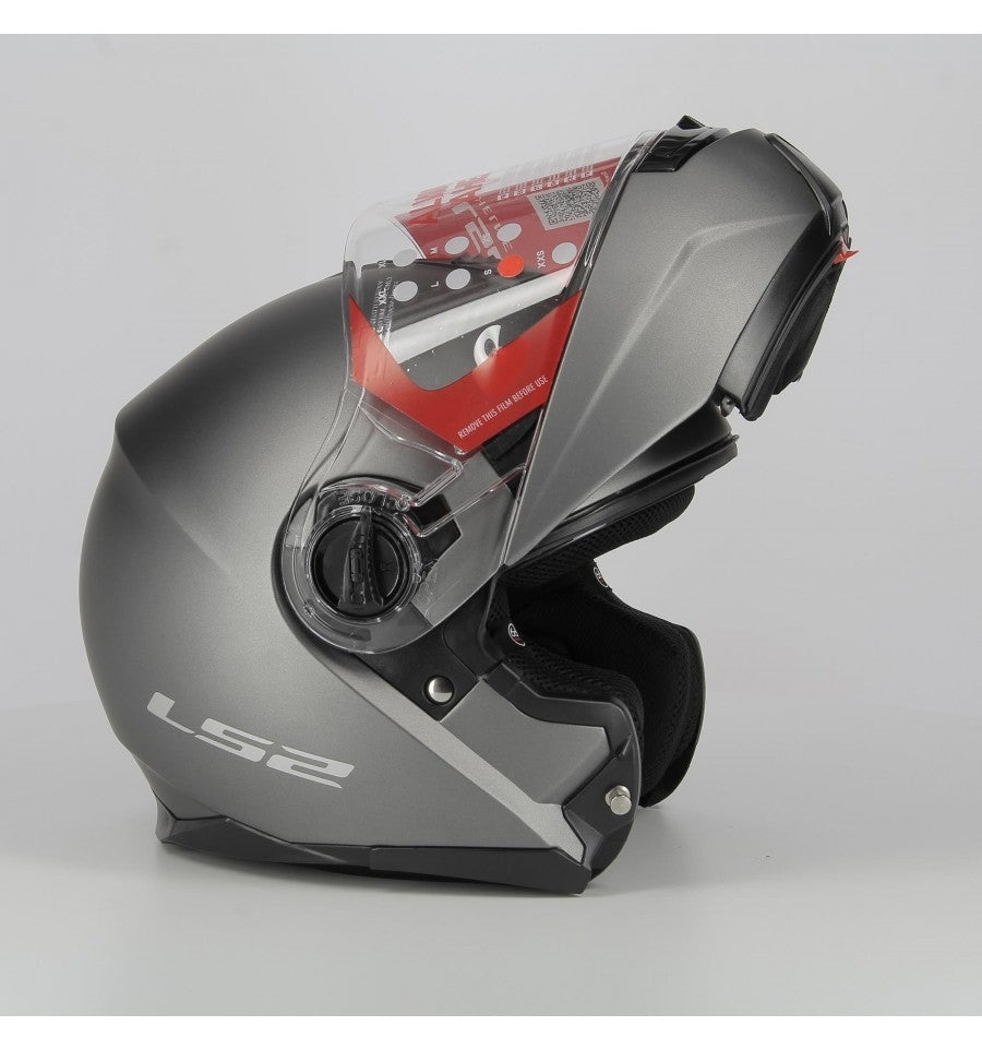 LS2 Strobe FF325 - Matt Titanium  - Casco Modulare XXL *