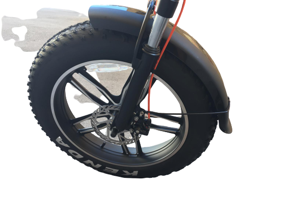 Fat Bike Lem Telaio Dritto E-Bike Orlando Comfort  -Nera e Arancione-