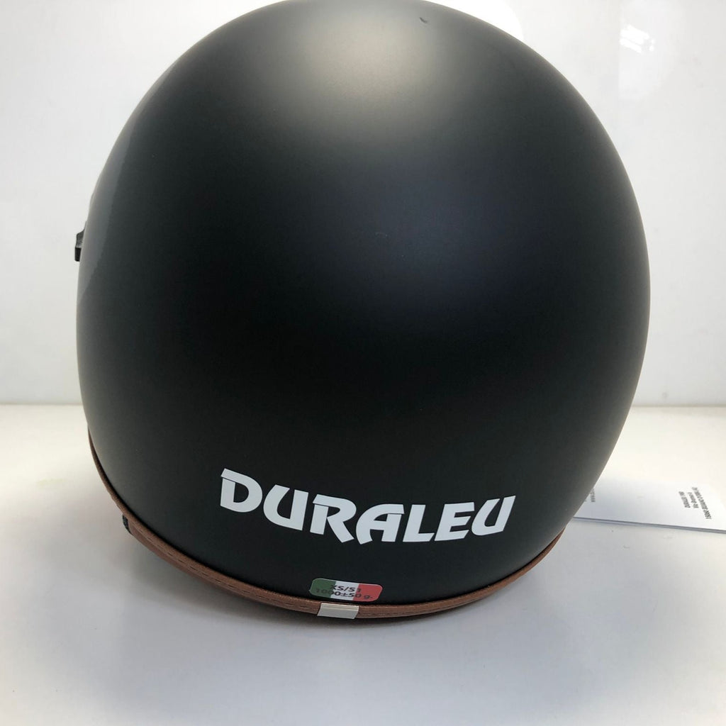 * Duraleu Easy 2.1 - Nero Opaco -Casco Jet Visiera Vintage