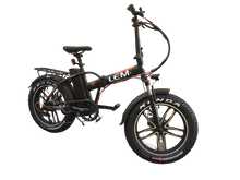 Carica l&#39;immagine nel visualizzatore di Gallery, Fat Bike Lem Telaio Dritto E-Bike Orlando Comfort  -Nera e Arancione-
