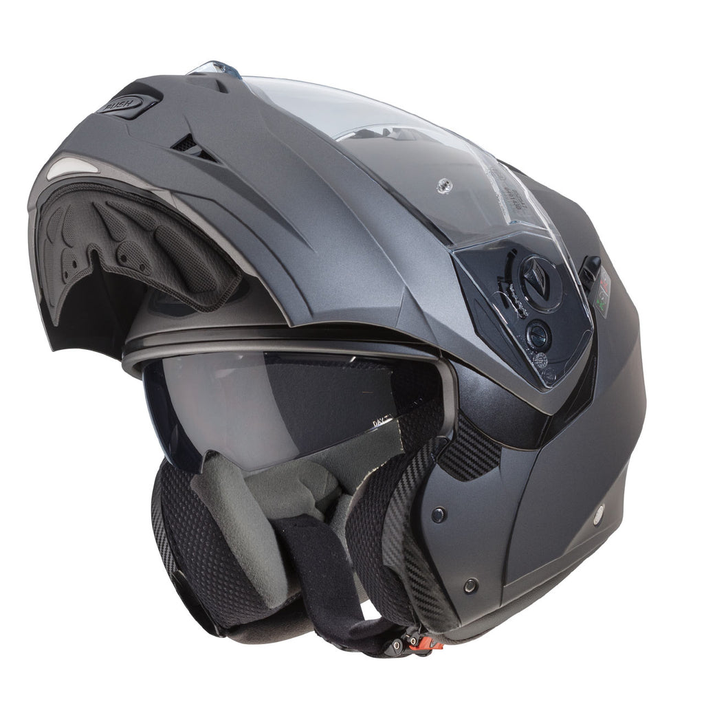 CASCO APRIBILE MODULARE CABERG DUKE II  MATT GUN METAL ANTRACITE OPACO