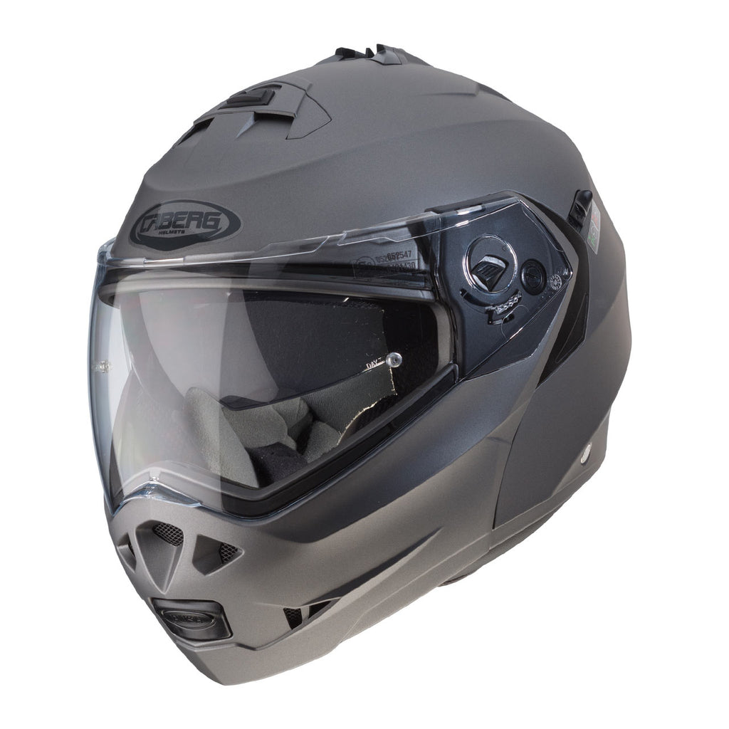 CASCO APRIBILE MODULARE CABERG DUKE II  MATT GUN METAL ANTRACITE OPACO