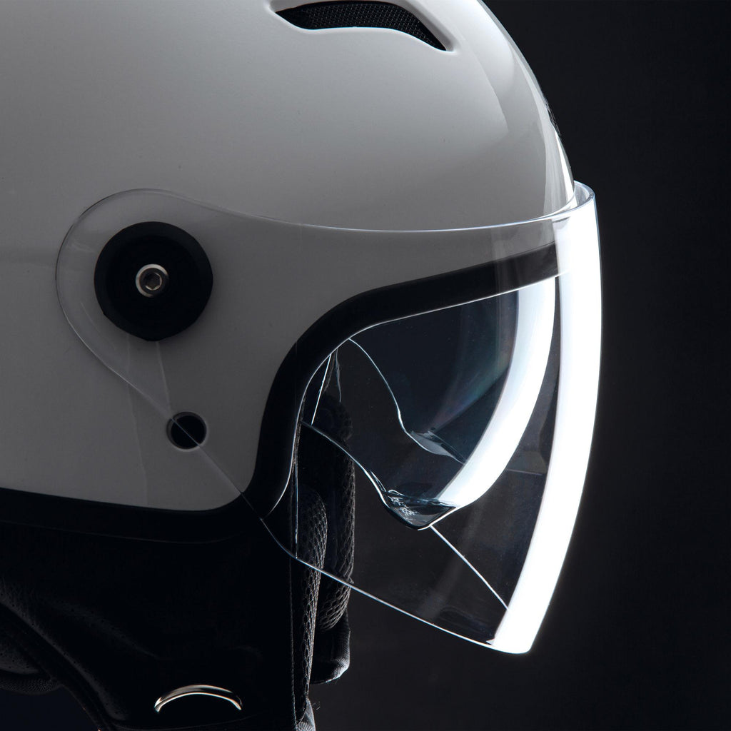 Casco Demi-Jet doppia Visiera Tucano Urbano EL TOP Bianco Ghiaccio lucido 1230-73 *