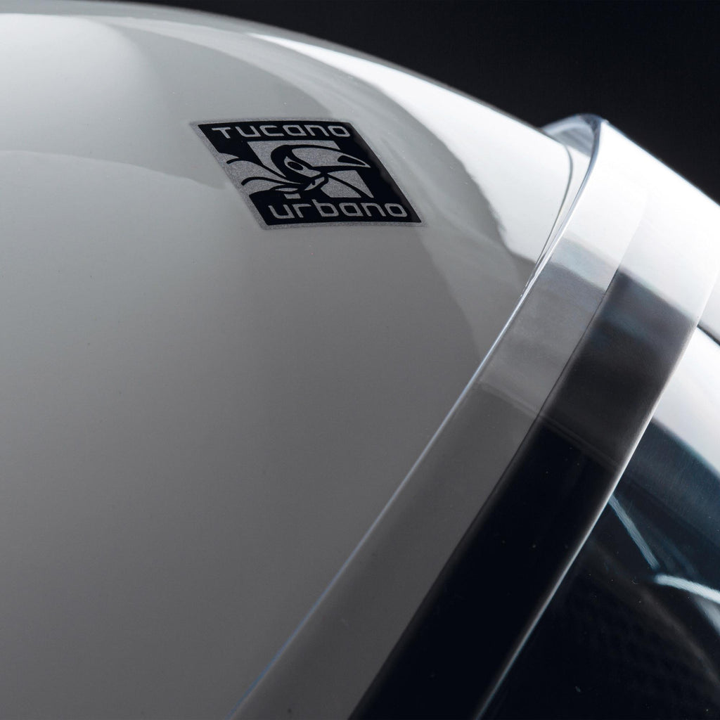 Casco Demi-Jet doppia Visiera Tucano Urbano EL TOP Bianco Ghiaccio lucido 1230-73 *
