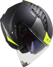 Carica l&#39;immagine nel visualizzatore di Gallery, LS2 COPTER BLACK H-V YELLOW URBANE - CASCO JET 2 VISIERE