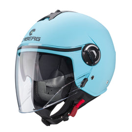 Caberg Riviera V4 Matt Light Blue  - Casco Jet Doppia Visiera *