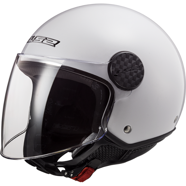 LS2 Sphere Lux Gloss White - Casco Jet Visiera OF558 *