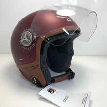 Carica l&#39;immagine nel visualizzatore di Gallery, * Duraleu Easy 2.1 - Burgundy/Bordeaux Opaco  -  Casco Jet Visiera Vintage
