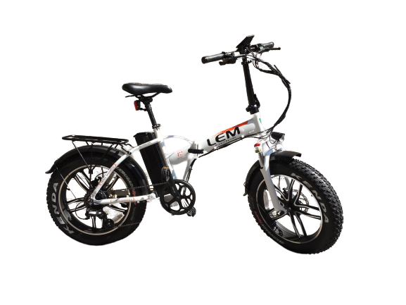 Fat Bike 250w 36v LEM Telaio Dritto E-Bike - Bianca -