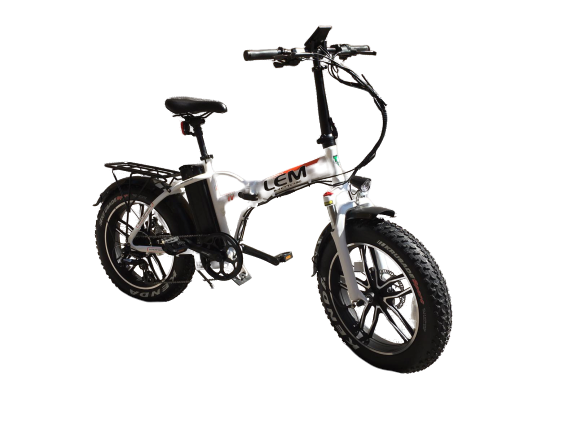 Fat Bike 250w 36v LEM Telaio Dritto E-Bike - Bianca -