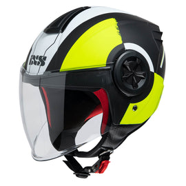 * CASCO JET VISIERA IXS 851 2.0 - NERO OPACO - GIALLO FLUO MATT BLACK YELLOW