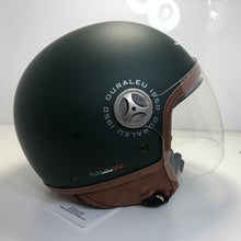 Carica l&#39;immagine nel visualizzatore di Gallery, * Duraleu Easy 2.1- Verde Militare Opaco/ Military Green - Casco Jet Visiera Vintage