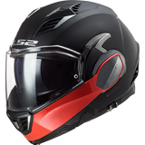 LS2 Valiant II Hammer - Matt Black Red- Casco Modulare Apribile