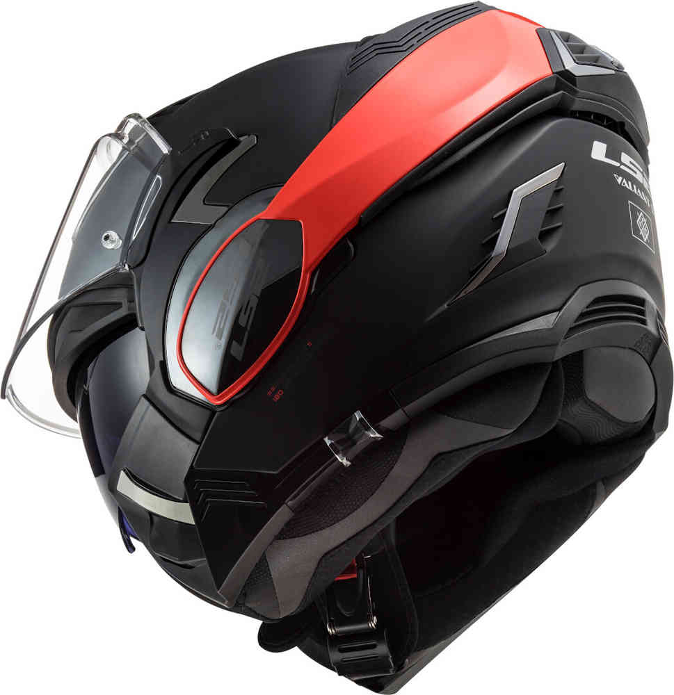 LS2 Valiant II Hammer - Matt Black Red- Casco Modulare Apribile