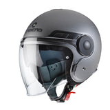 CABERG UPTOWN - MATT GUN METAL Casco Jet Doppia Visiera *